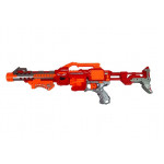 Pištoľ s penovými nábojmi a rotujúcim terčom